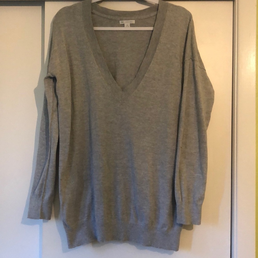 GAP, long line, grey sweater, L